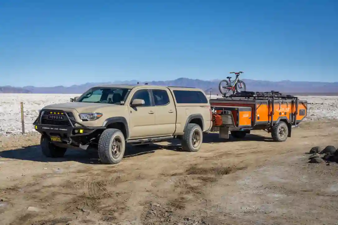 Tacoma and OP4 on the salt flats