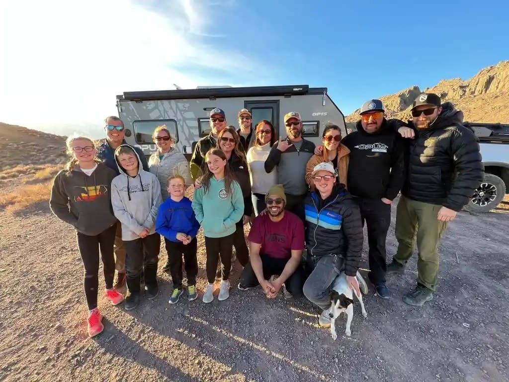 Group camp in the Alabama Hills