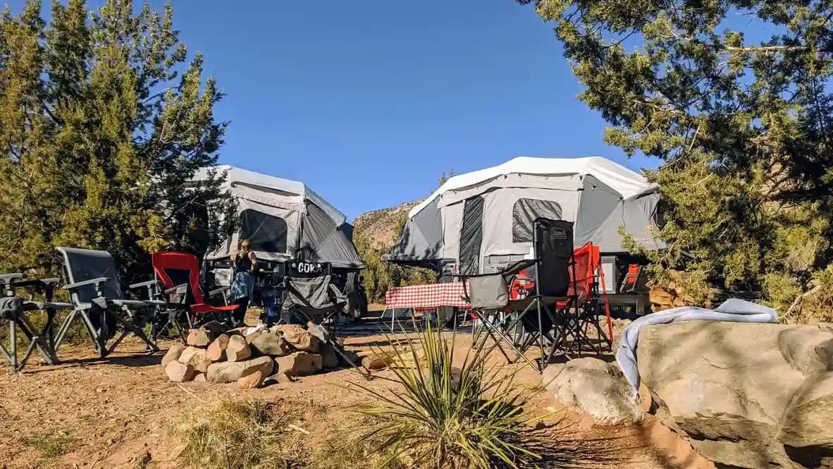 Beach camp along the Gulf of Mexico