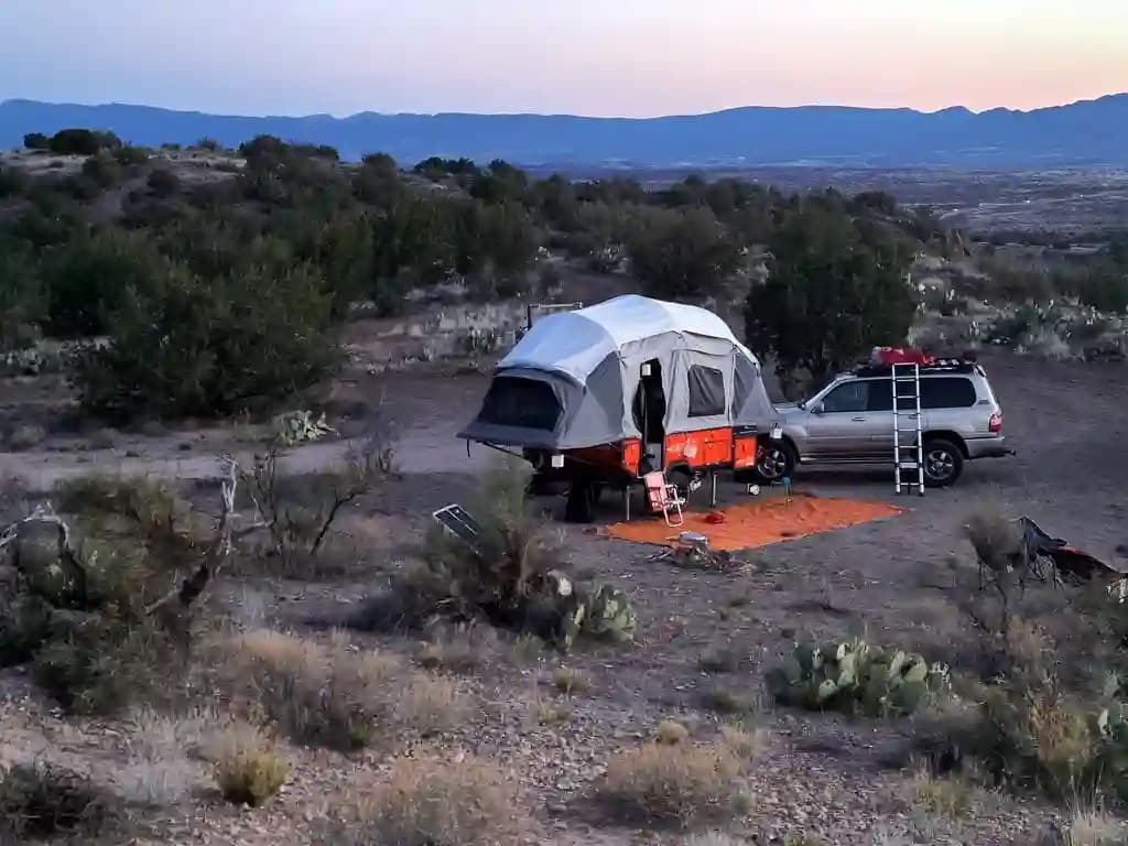 Desert camp on a solo southwest loop