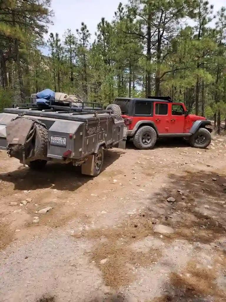 Camped along the southern route across America