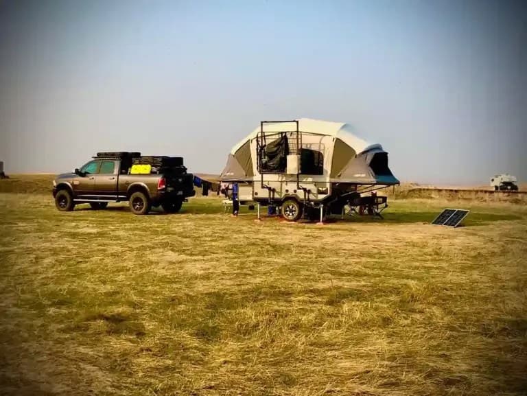 OP4 set up at camp on a 15-state overland trip