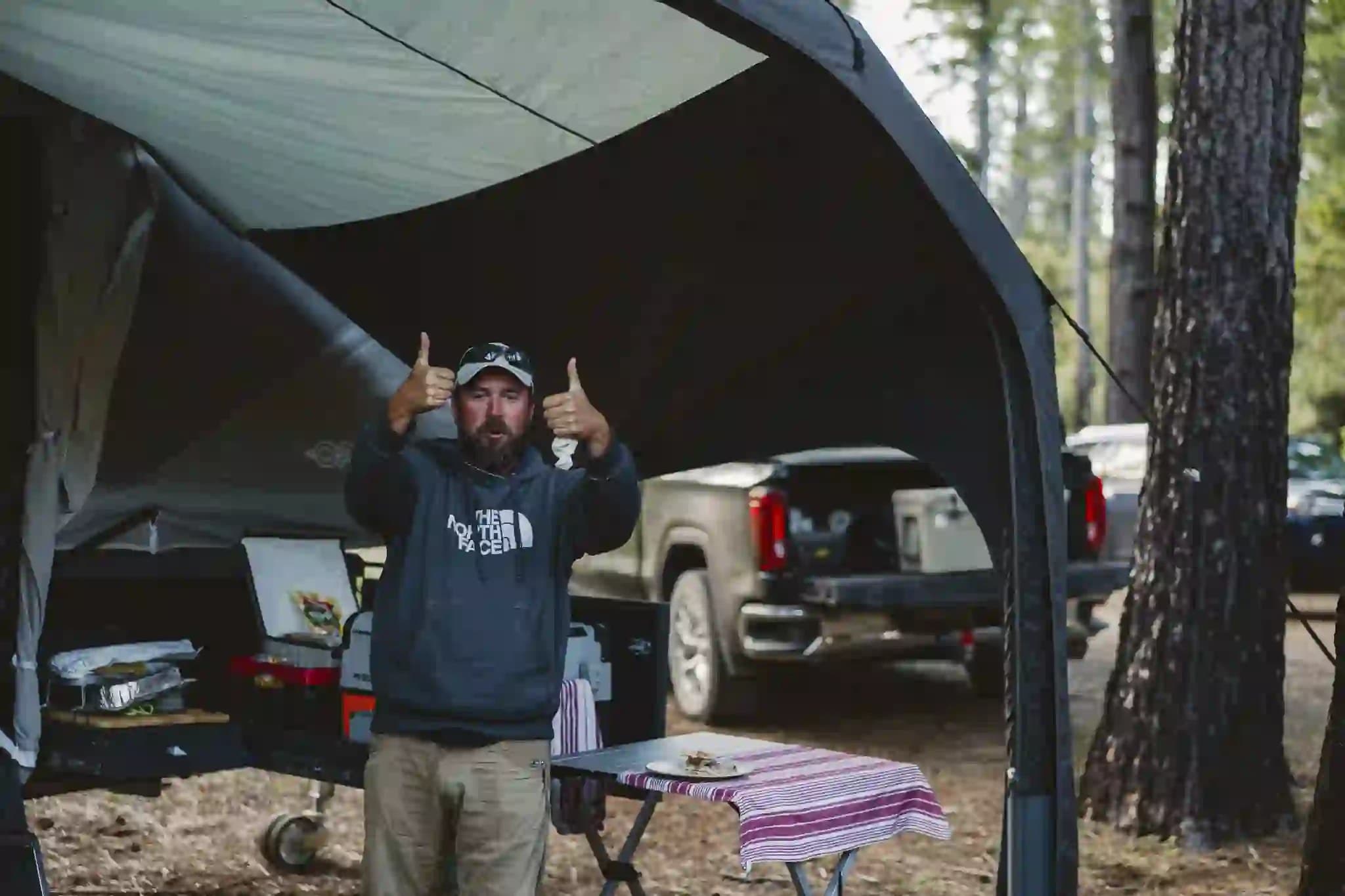 OPUS campers in the redwoods of the Smith River NRA