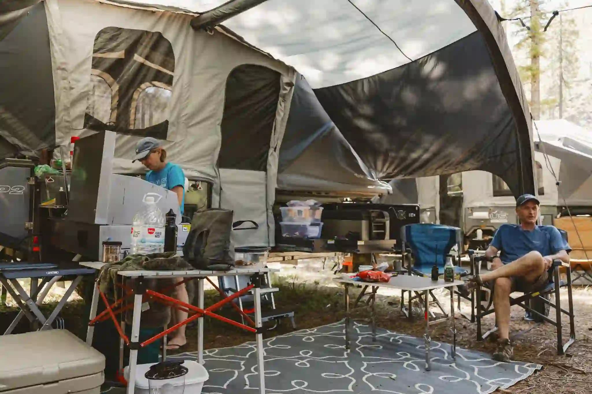 Riverside camp in the Smith River NRA