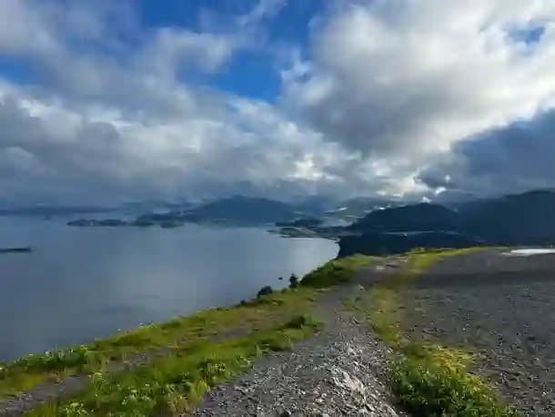 Bay views from an OPUS OP4 basecamp in Alaska