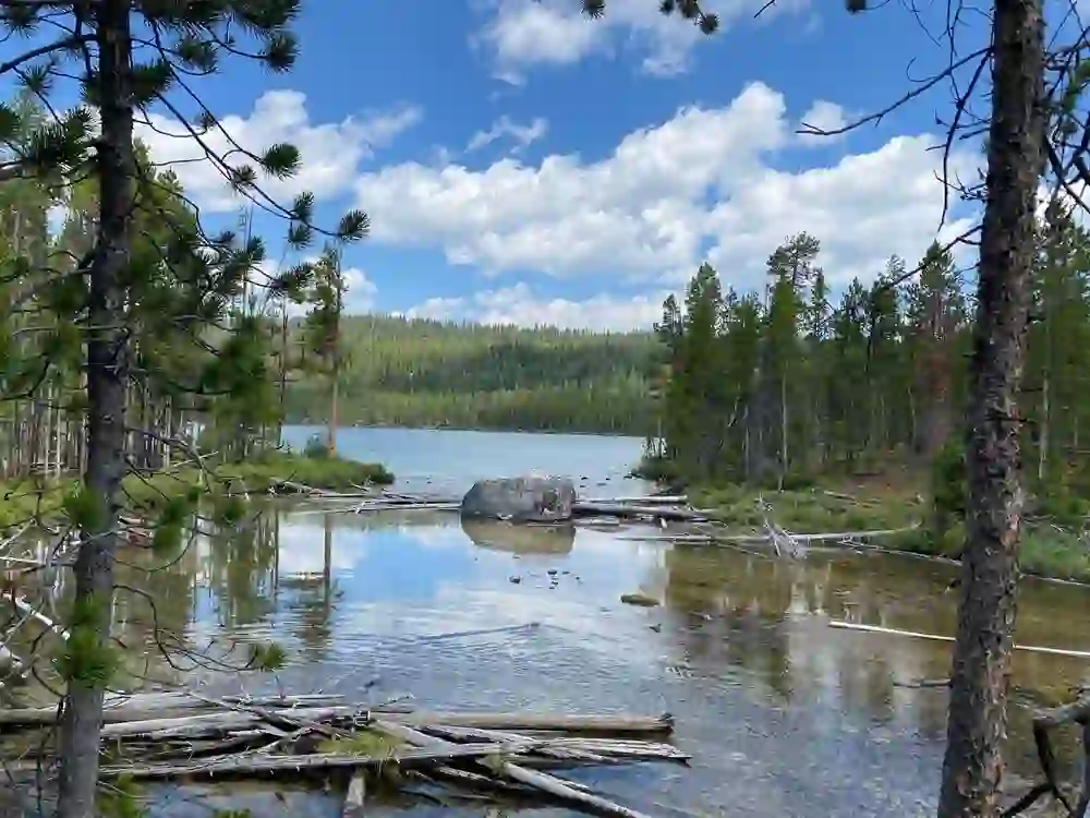 An alpine lake in the Sawtooth Mountains