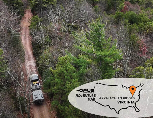 Off road trail map for OPUS Camper adventure