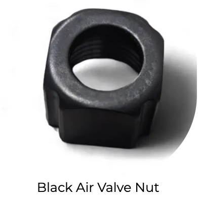 Black air valve nut replacement part OPUS Camper